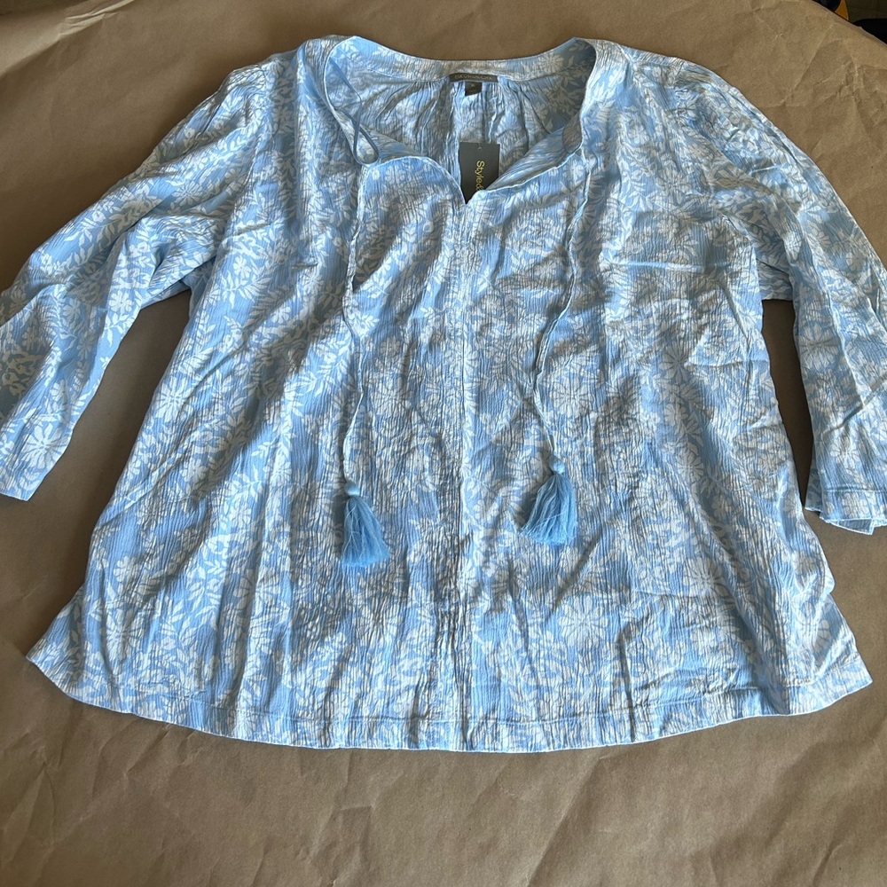 Light Blue Women's Top style and co macys xxl